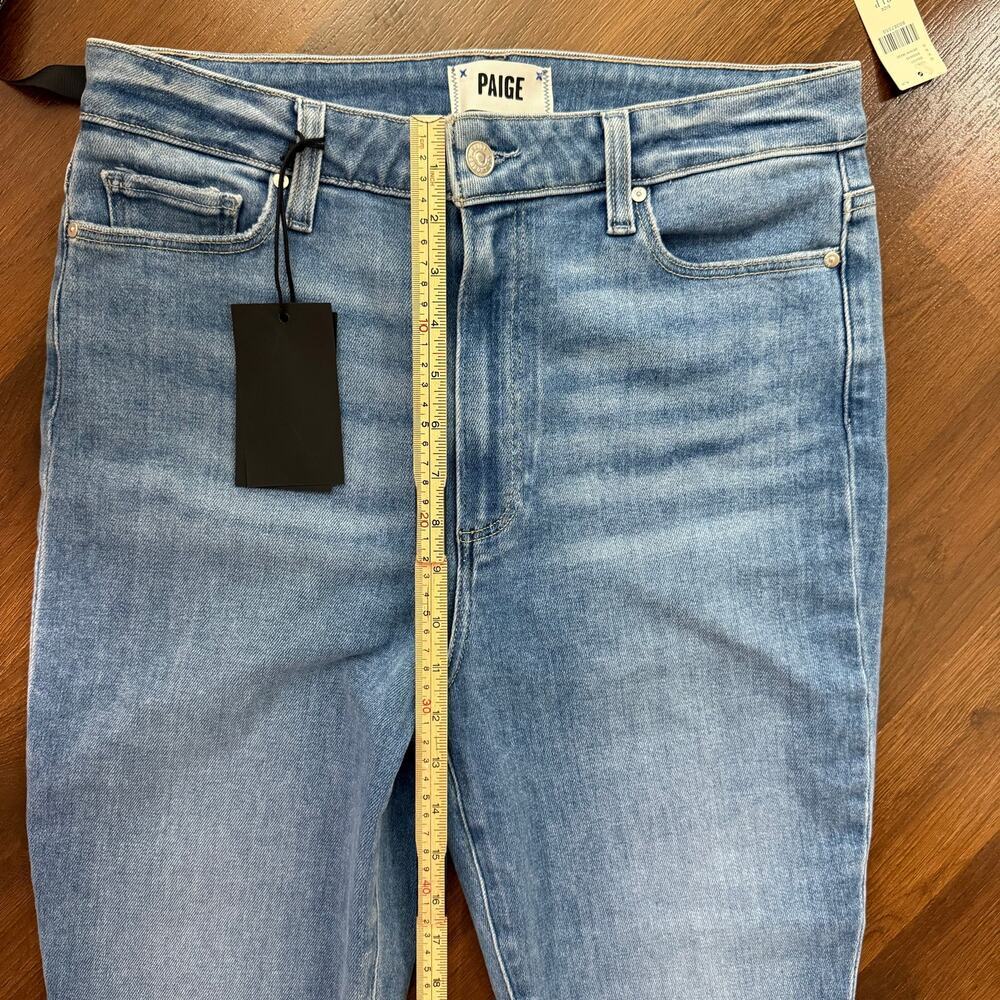 Paige NEW Claudine Ankle Flare Darling Jeans Casual Boho Minimalist Sz 31 Petite - Picture 7 of 9